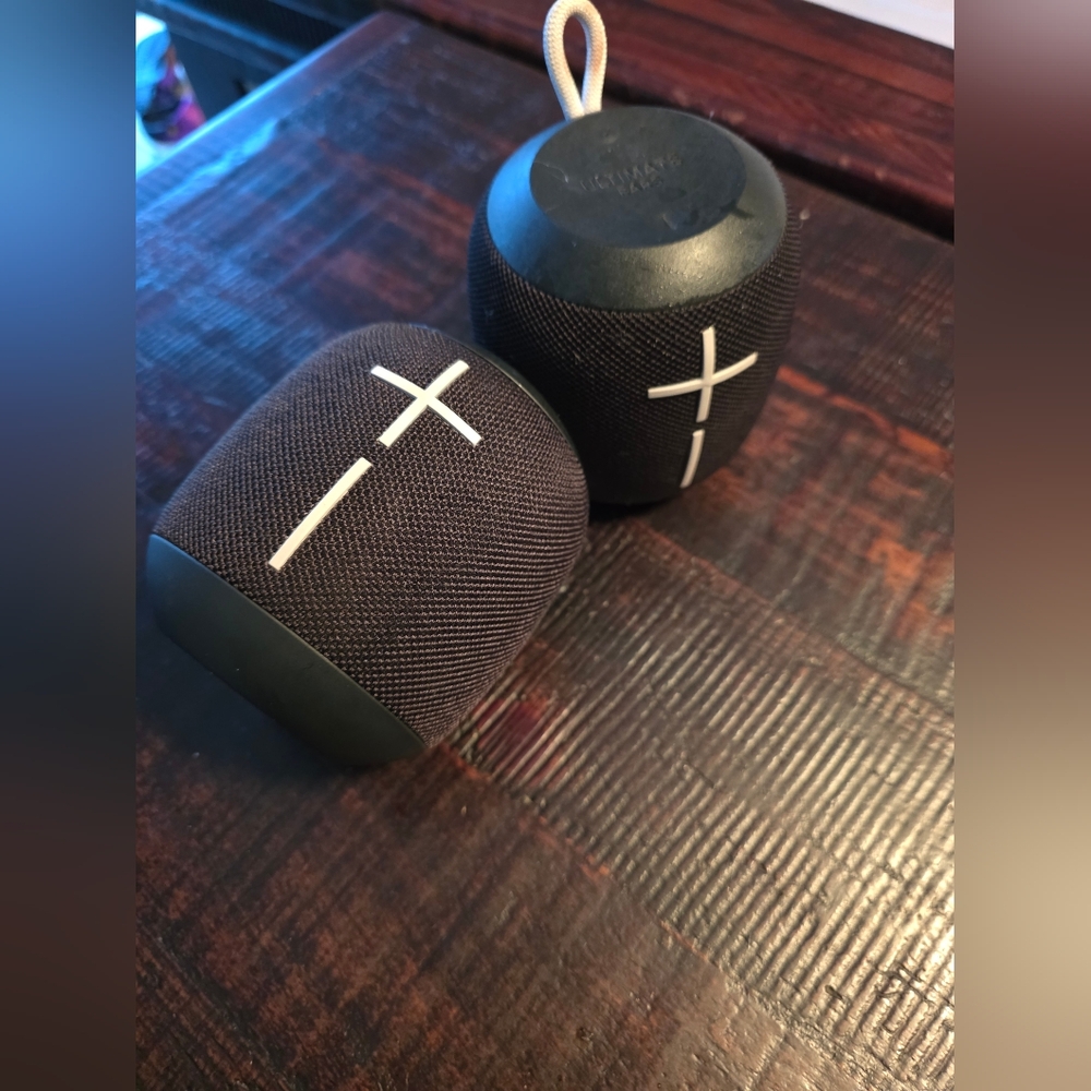 Portable Bluetooth Speakers with Large Volume Controls - Black